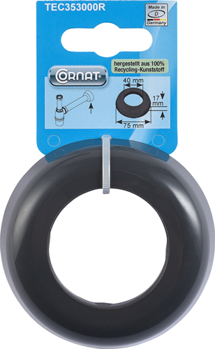 Cornat rozet 40x75mm kunststof sifon gr - tec353000r
