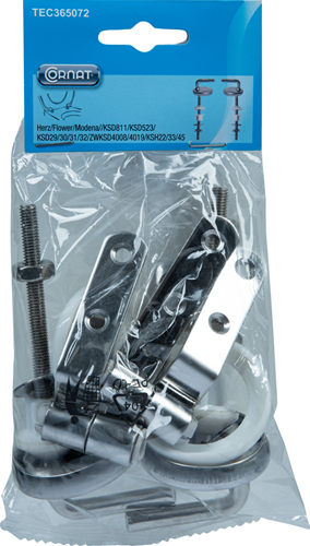 Cornat wc-bril bevestigingset hart bloem - tec365072