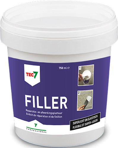Tec7 filler pot alles-in-één vulmiddel en afwerkingsplamuur 750ml - 601075000