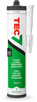 Tec7 patroon universele lijmkit 310ml wit - 535206000