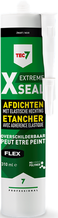 Tec7 x-seal zwart, patroon, 310 ml | alles en overal afdichten - 528013000