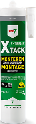 Tec7 x-tack patroon snelle montagekit 290ml grijs - 534535000