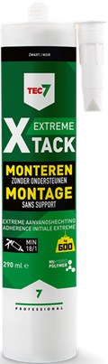 Tec7 x-tack patroon snelle montagekit 290ml zwart - 534515000