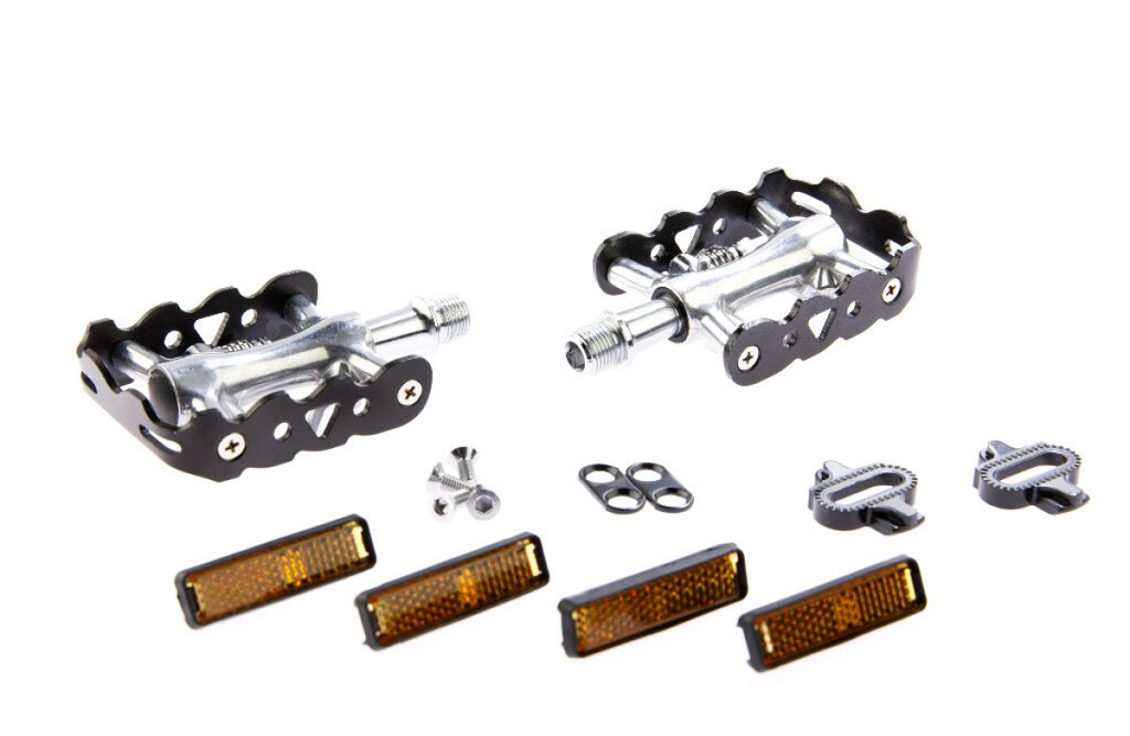 Tecora e Pedal ATB, Combi SPD Allround, Schwarz Silber