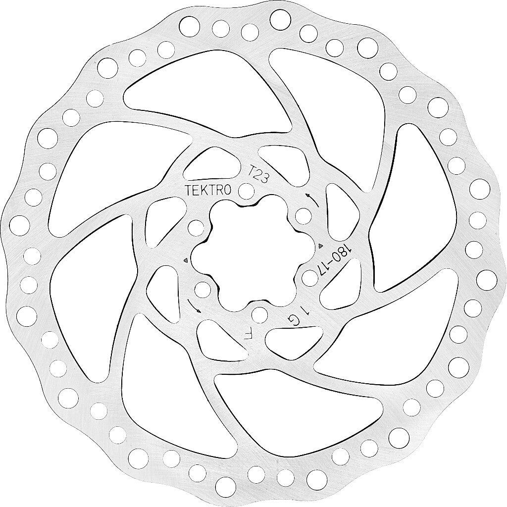 Tektro remschijf 6-bouts 180mm 2.3mm bakfiets
