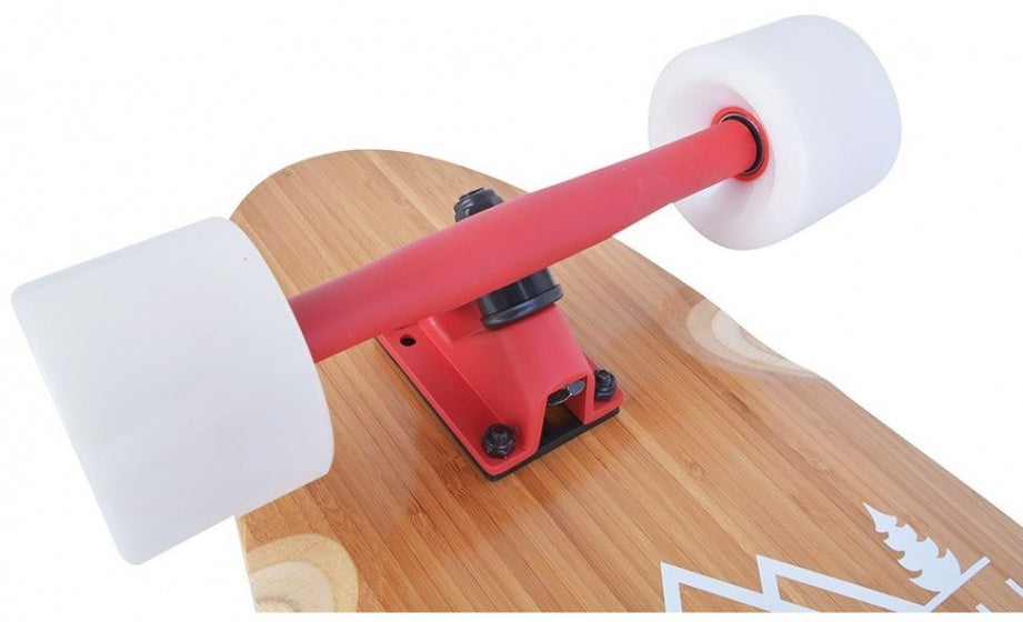 Longboard Flow 109 x 23 cm Leder/Weiß