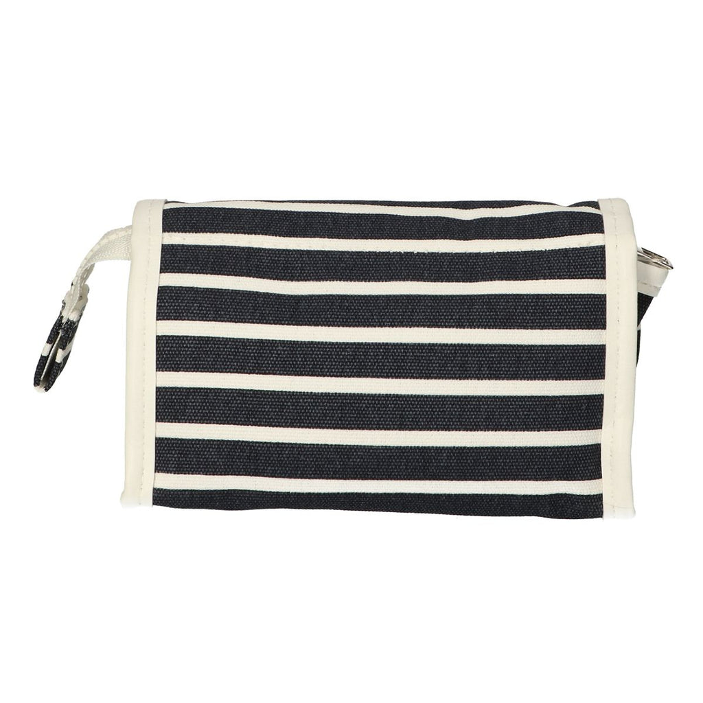 Traveller spiegeltas stripe blauw sports classic 16.5x11cm