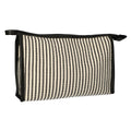 Traveller toilettas stripe zwart creme 30x20cm