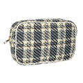 Traveller toilettas box tweed ruit 26x16cm