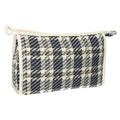 Traveller toilettas tweed ruit 26x16cm