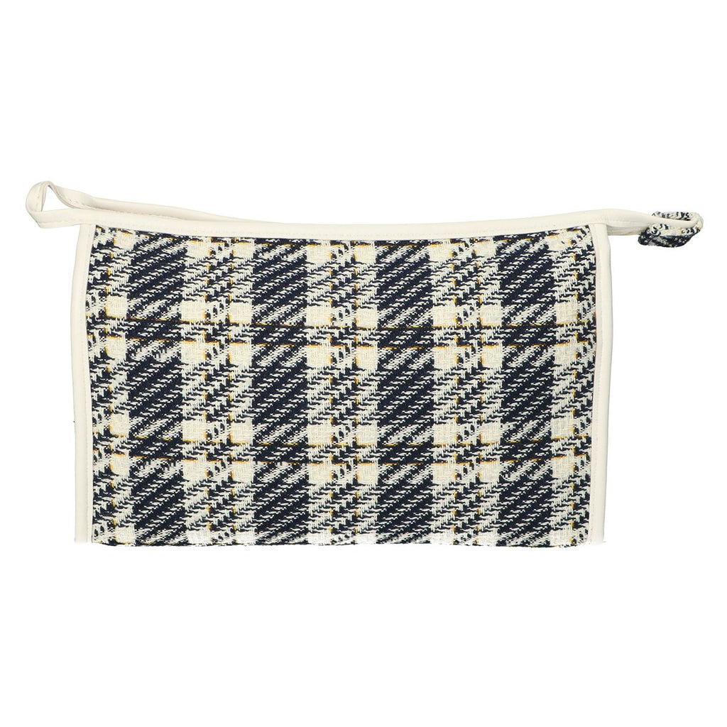 Traveller toilettas tweed ruit 26x16cm