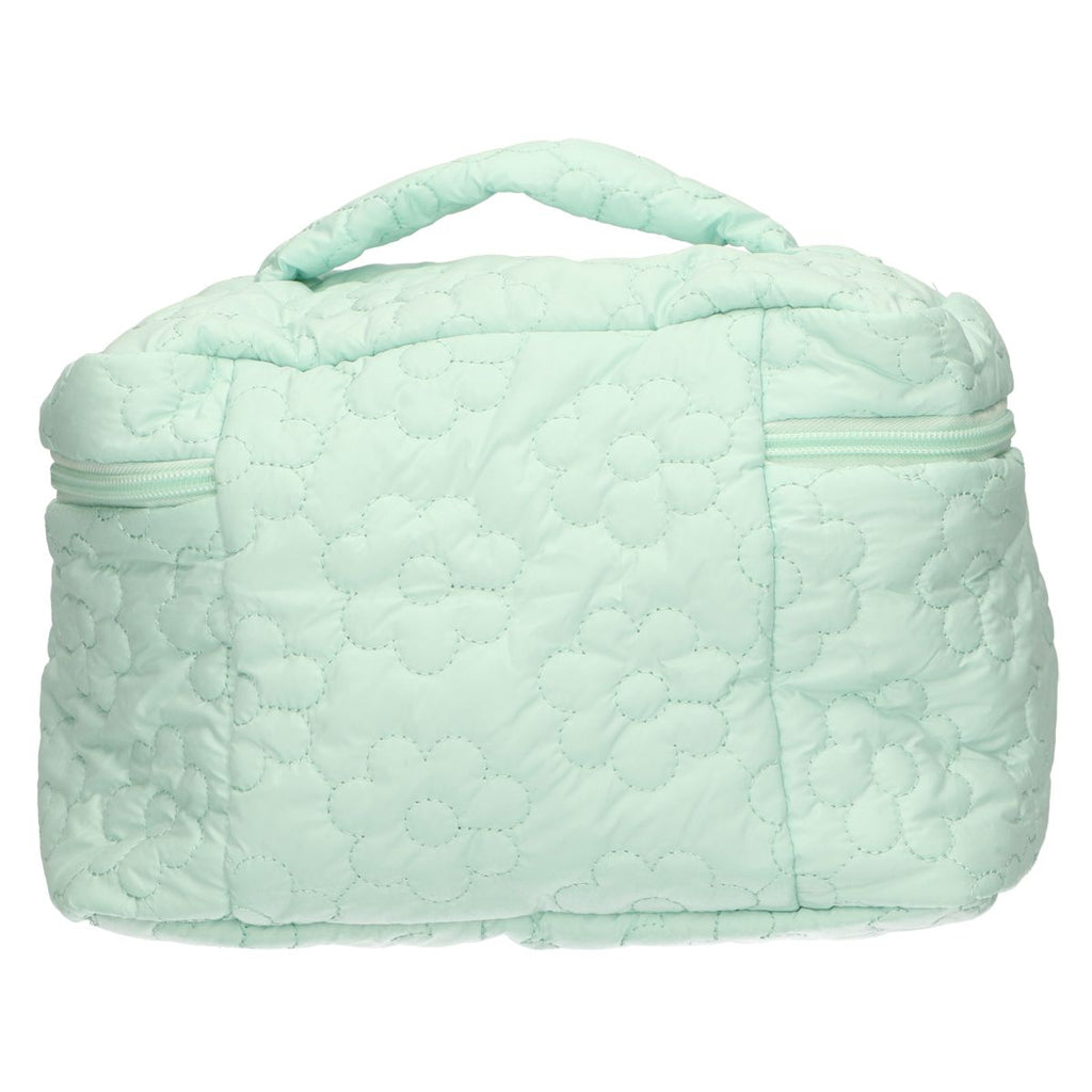 Traveller beautycase bloemen turquoise 24cm x 17cm