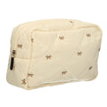 Traveller beautybag strikjes beige 22cm x 15cm