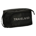 Traveller toilettas travel go zwart 15,5cm x 13,5cm