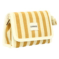 Traveller spiegeltas summer geel gestreept 17cm x 11cm