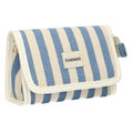 Traveller spiegeltas summer blauw gestreept 17cm x 11cm