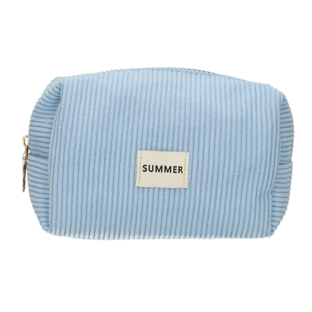 Traveller beautybag rib waterdicht blauw 20cm x 11,5cm
