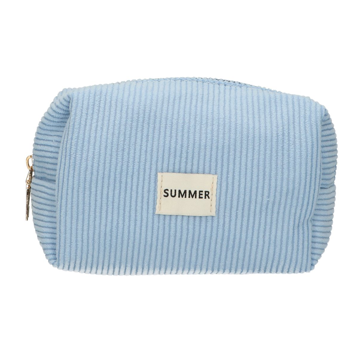 Traveller beautybag rib waterdicht blauw 20cm x 11,5cm