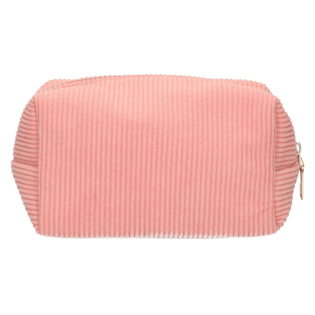 Traveller beautybag rib waterdicht roze 20cm x 11,5cm