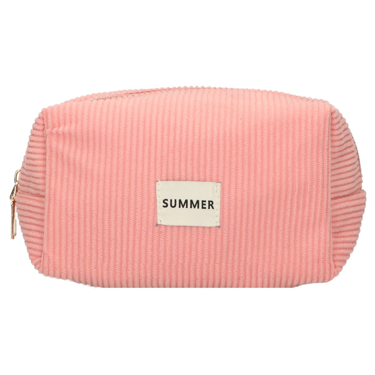 Traveller beautybag rib waterdicht roze 20cm x 11,5cm