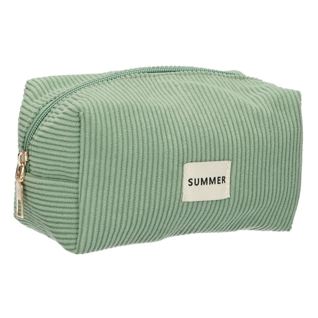 Traveller beautybag rib waterdicht mintgroen 20cm x 11,5cm