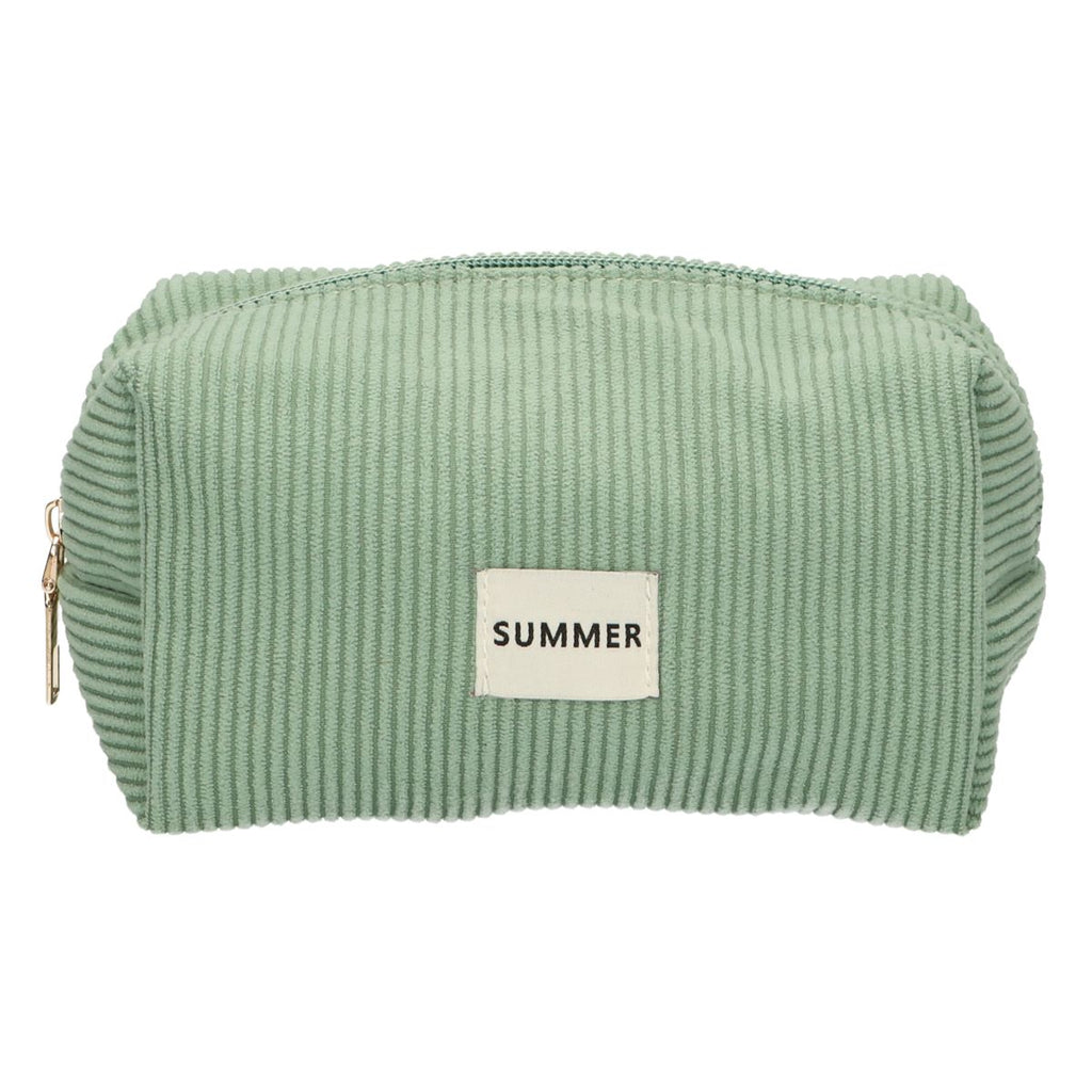 Traveller beautybag rib waterdicht mintgroen 20cm x 11,5cm