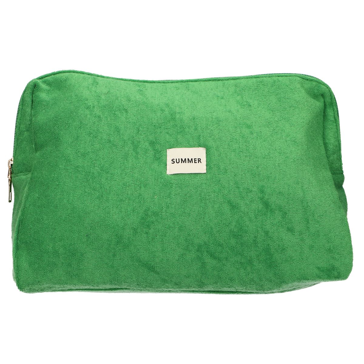 Traveller toilettas badstof groen 28cm x 20cm