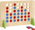 Tooky Toy Vier in einer Reihe pädagogisches Holztoyzeug 45 Teile