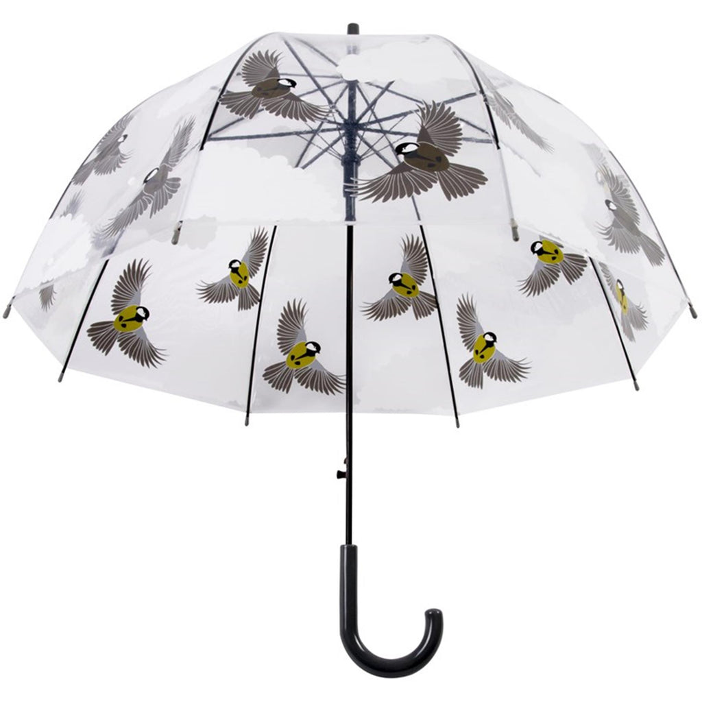 Esschert design paraplu transparant 2 zijdig vogel