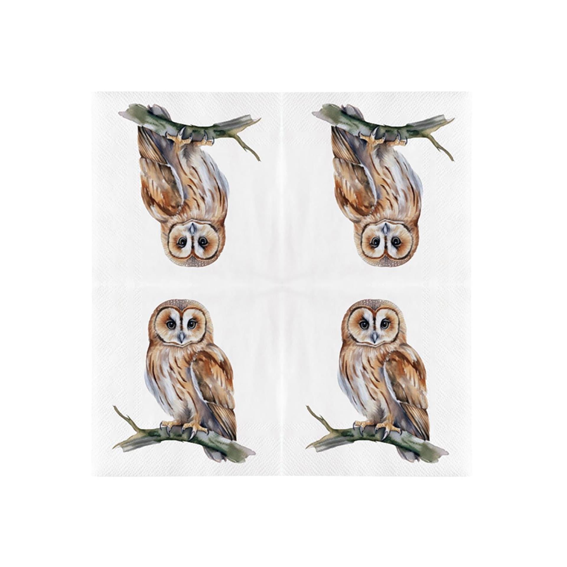 Esschert design papieren servetten uil 33x33cm