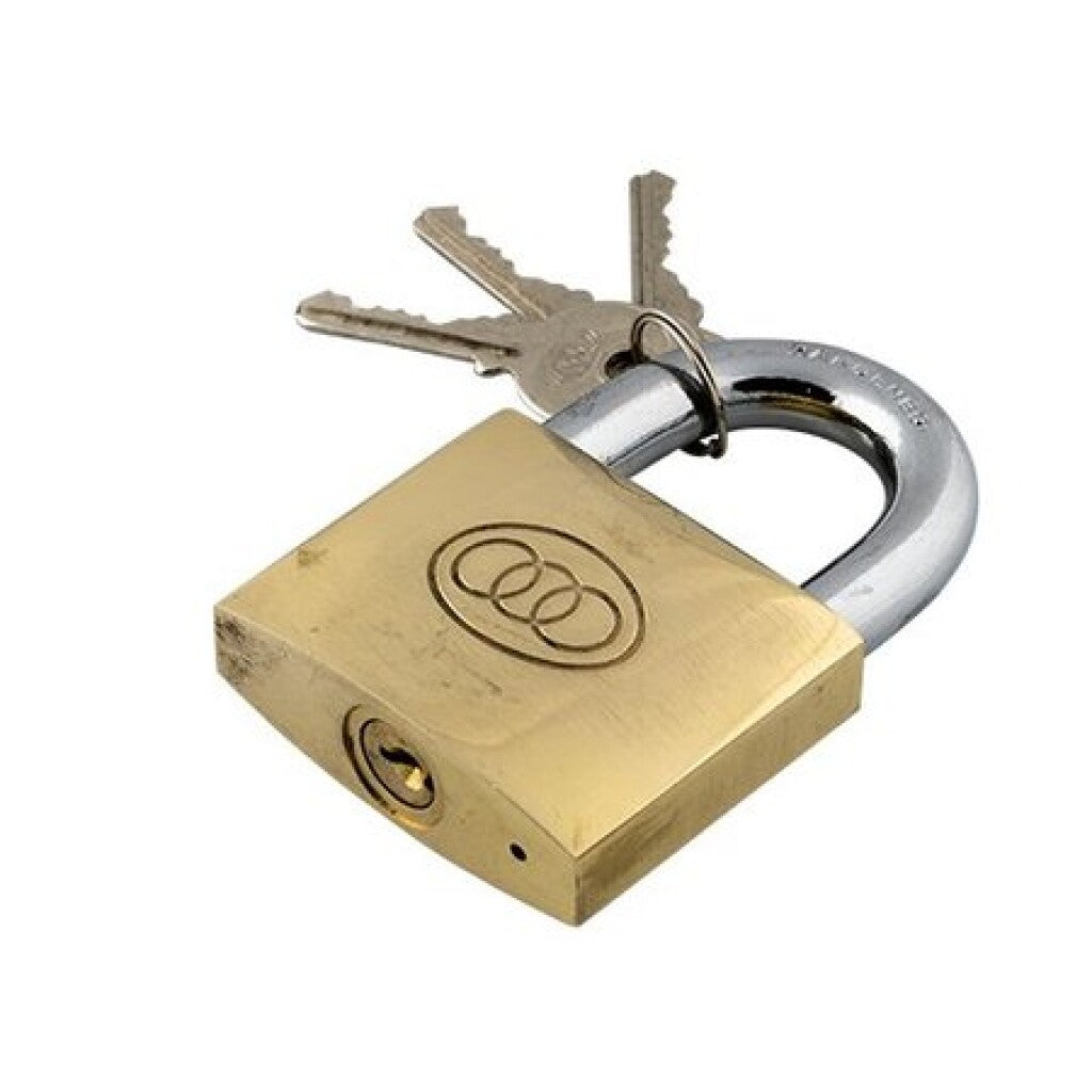 Buzaglo tri-circle hangslot square 38 mm. messing no. 264