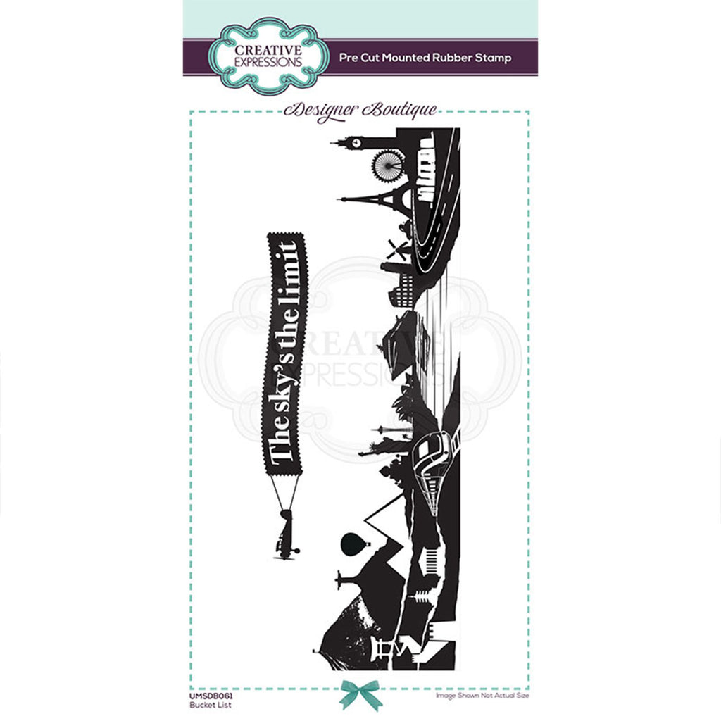 Creative expressions • designer boutique collection pre cut rubber stamp set bucket list