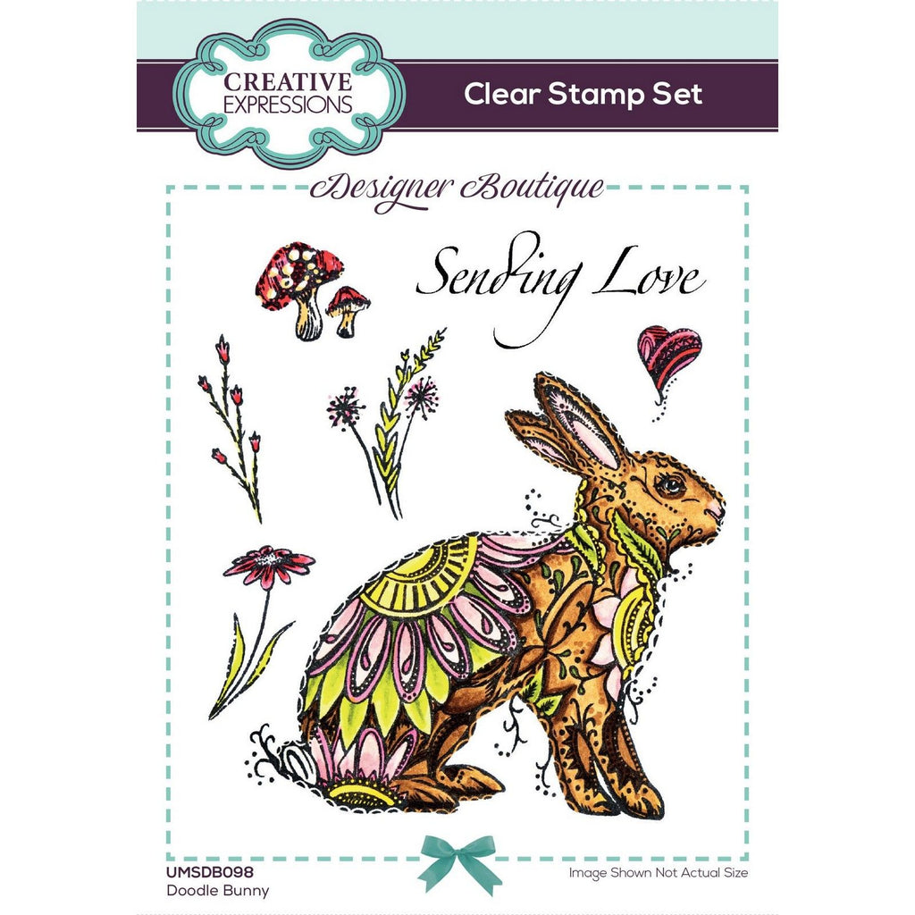Creative expressions • designer boutique clear stamp set doodle bunny 15,24x10,16cm