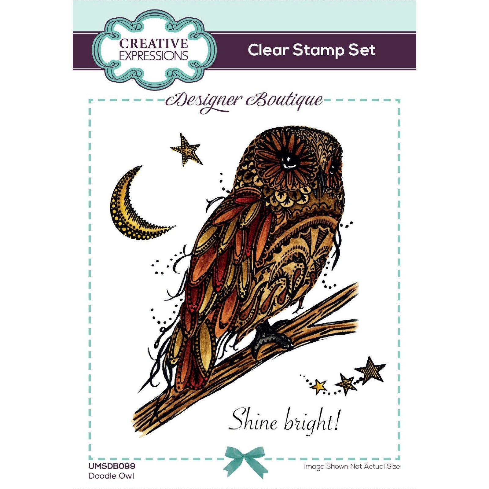 Creative expressions • designer boutique clear stamp set doodle owl 15,24x10,16cm
