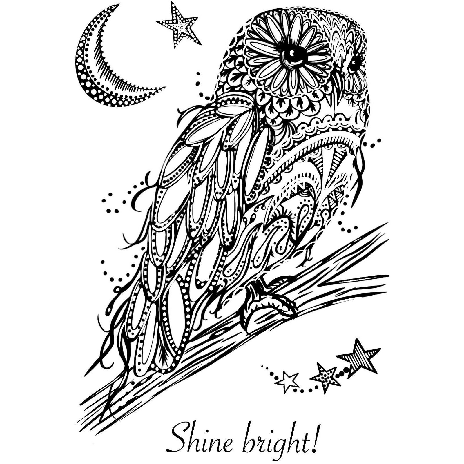 Creative expressions • designer boutique clear stamp set doodle owl 15,24x10,16cm