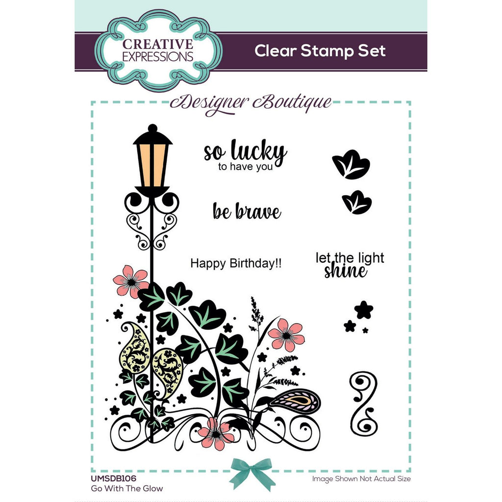 Creative expressions • designer boutique clear stamp set go with the glow 15,2x10,16cm