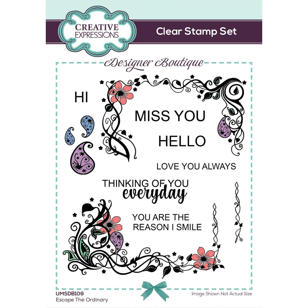 Creative expressions • designer boutique clear stamp set escape the ordinary 15,2x10,16cm