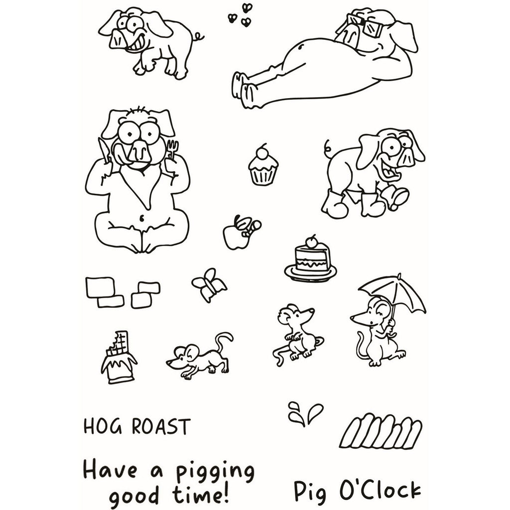 Creative expressions • designer boutique clear stamp set pigging good time