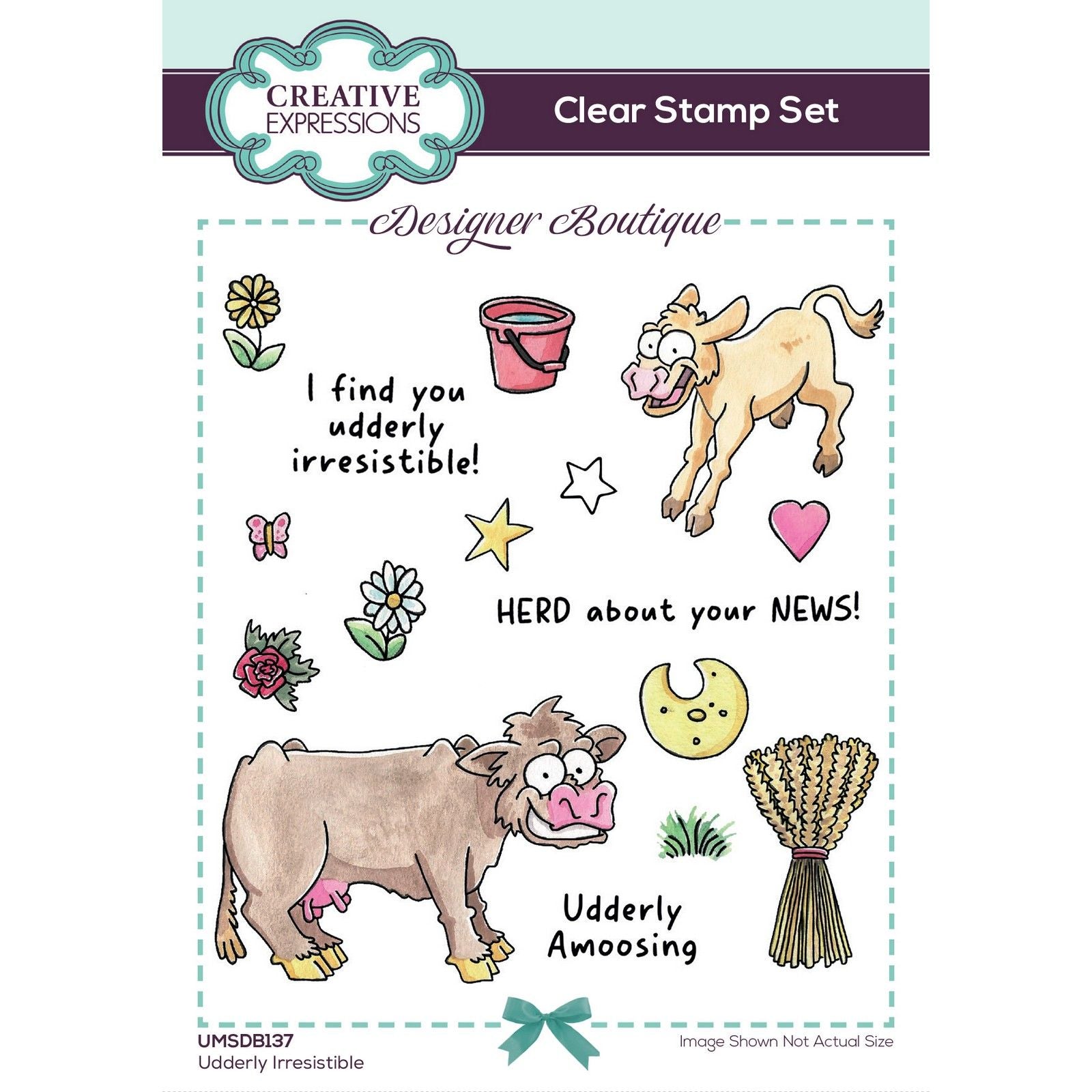 Creative expressions • designer boutique clear stamp set udderly irresistible