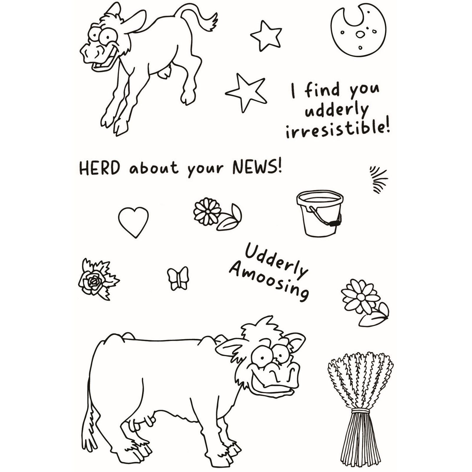 Creative expressions • designer boutique clear stamp set udderly irresistible