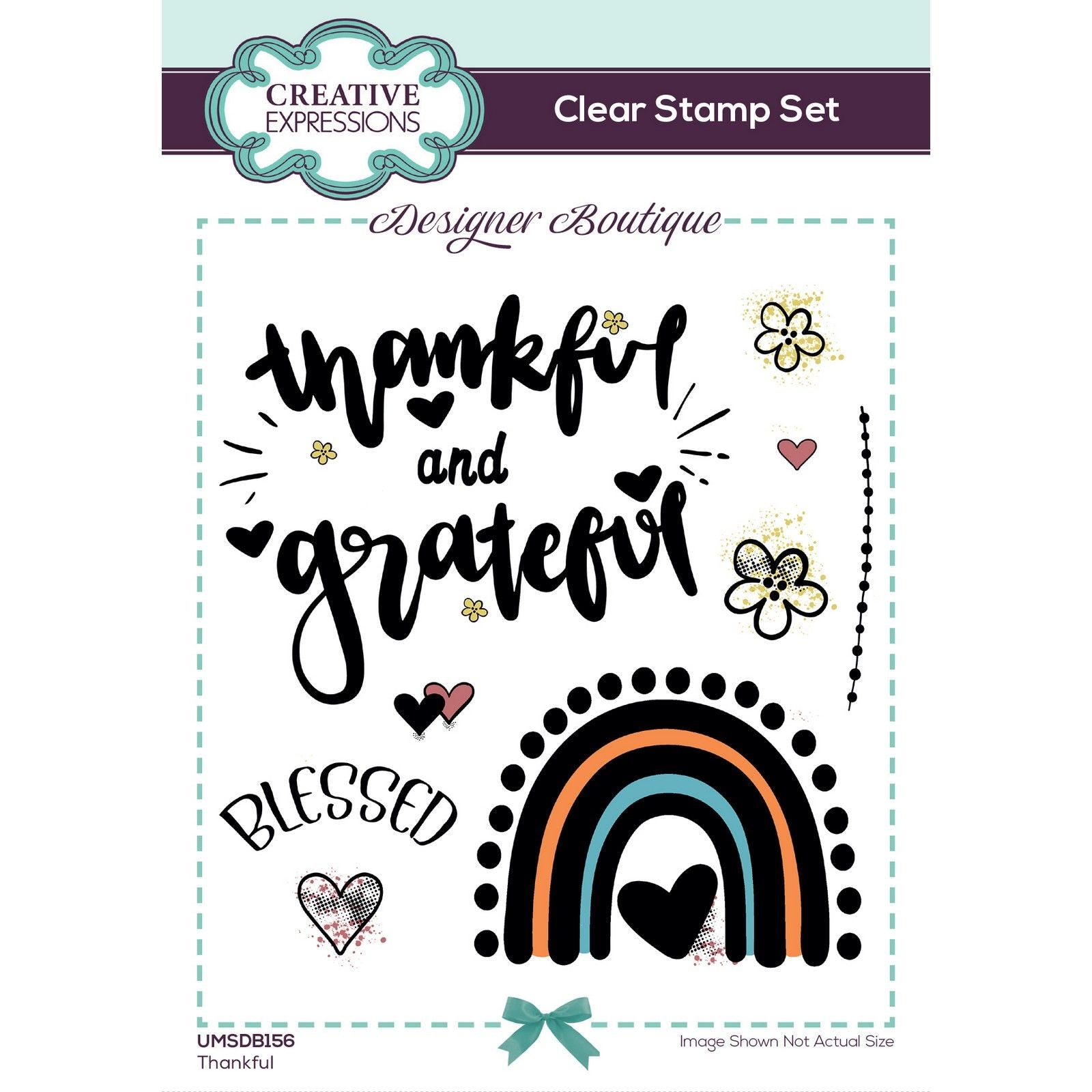 Creative expressions • designer boutique clear stempels thankful