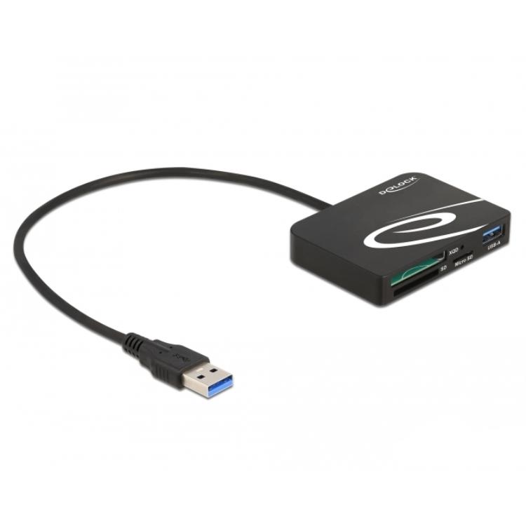 Abi delock kaartlezer xqd sd micro sd + usb type-a.