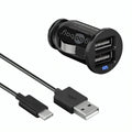 Usb a autolader + usb a naar c kabel