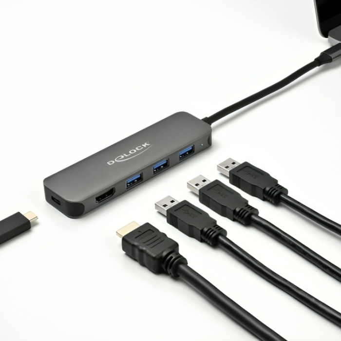 Imp usb c naar c + a + hdmi hub - 5 poorten