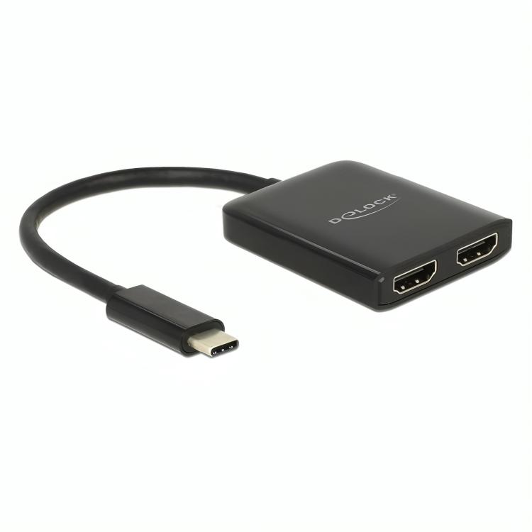Usb c naar 2x hdmi omvormer
