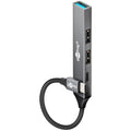 Goobay slanke usb-hub met 4 poorten, usb-c naar usb-c usb-a, 5 gbit s (lichtgrijs)