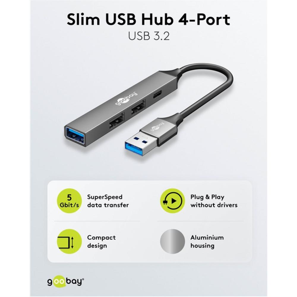 Imp usb a naar a + c hub - 4 poorten