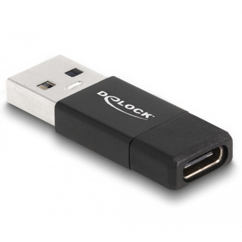 Delock usb 3.2 gen 2 adapter usb type-a stekker naar usb type-c™ aansluiting