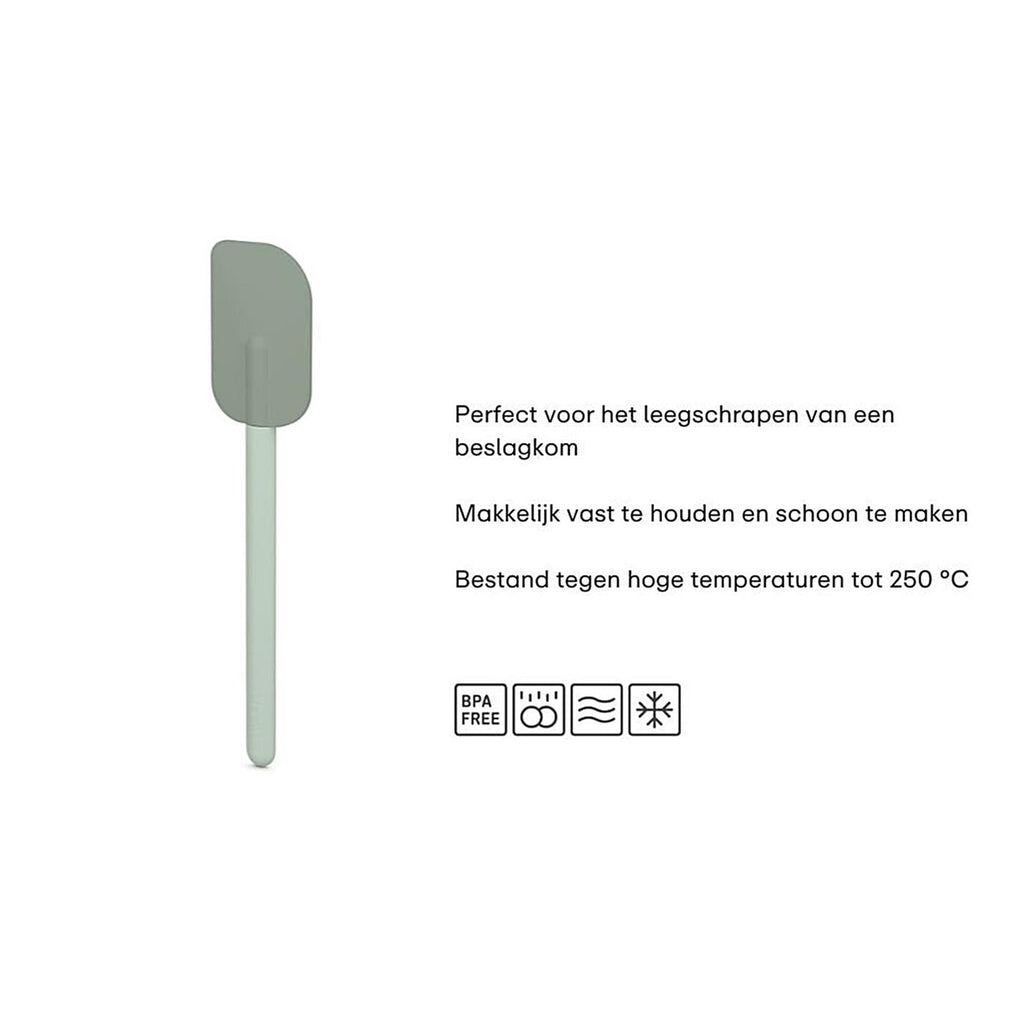 Mepal spatel klein chef it - 20.5 cm - schraapt kommen perfect schoon - hittebestendige silliconen: tot 250°c - magnetron- en vaatwasmachinebestendig - keukengerei - chalk