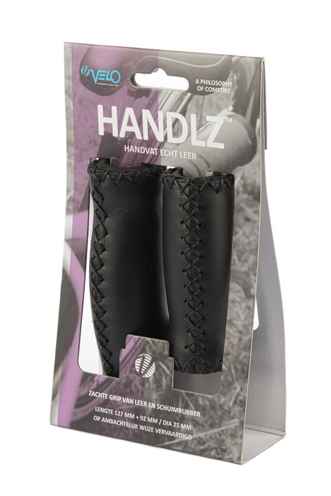 Velo Lenkerset 90 125 mm Leder schwarz